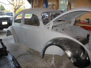 1962 volkswagen beetle restoration body work primer